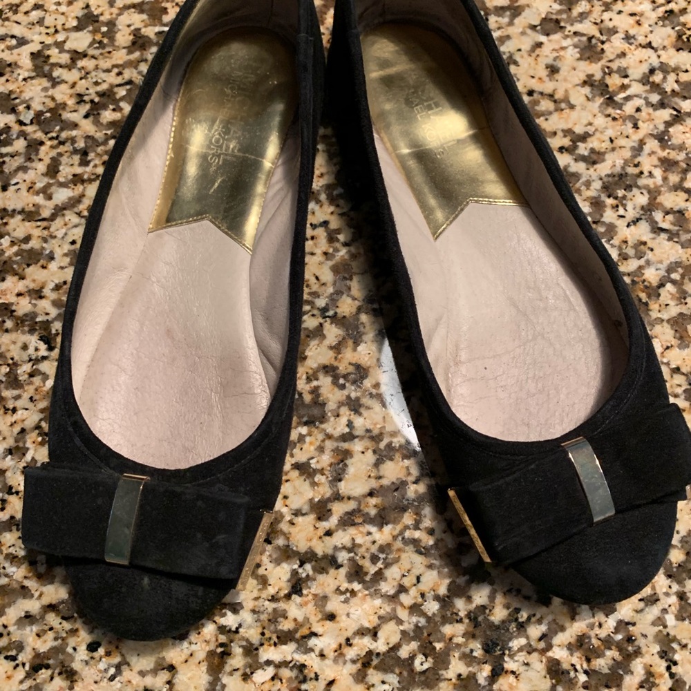 Michael Kors black suede flats